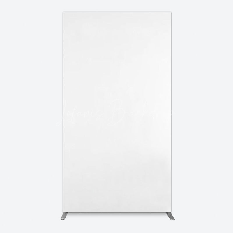 Lofaris Simple Solid Color White Theme Party Rectangle Backdrop
