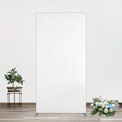 Lofaris Simple Solid Color White Theme Party Rectangle Backdrop