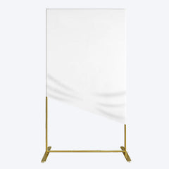 Lofaris Simple Solid Color White Theme Party Rectangle Backdrop