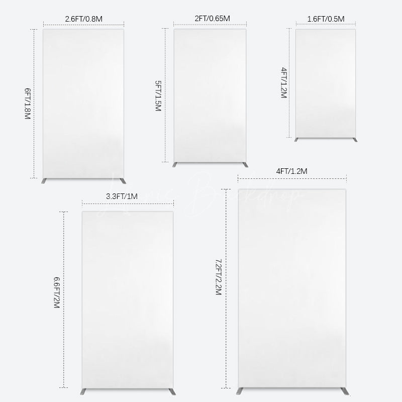 Lofaris Simple Solid Color White Theme Party Rectangle Backdrop