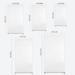 Lofaris Simple Solid Color White Theme Party Rectangle Backdrop