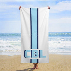 Lofaris Simple Stripe Summer Custom Name Beach Towel For Boy