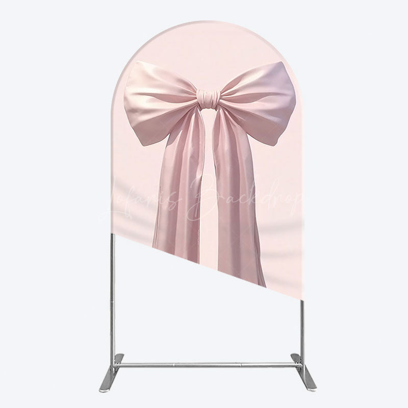 Lofaris Simple Sweet Dusty Pink Bow Birthday Arch Backdrop