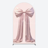 Lofaris Simple Sweet Dusty Pink Bow Birthday Arch Backdrop