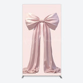 Lofaris Simple Sweet Dusty Pink Bow Birthday Rectangle Backdrop