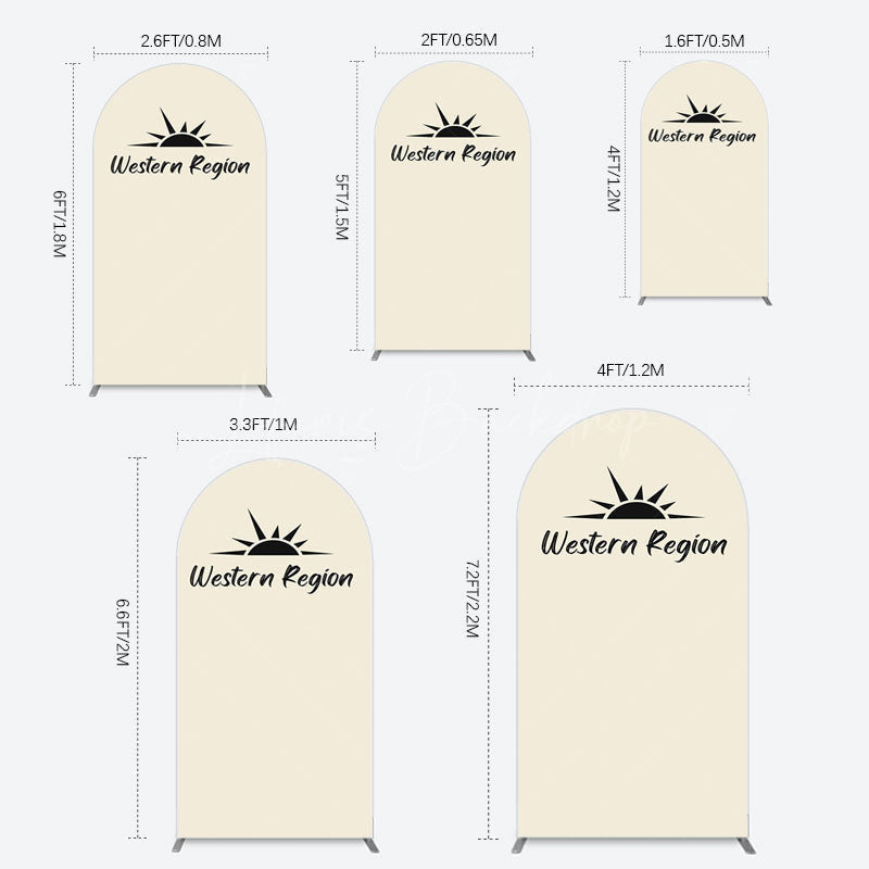 Lofaris Simple Vibe Western Region Birthday Arch Backdrop