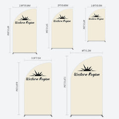Lofaris Simple Vibe Western Region Birthday Half Moon Arch Backdrop