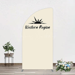 Lofaris Simple Vibe Western Region Birthday Half Moon Arch Backdrop