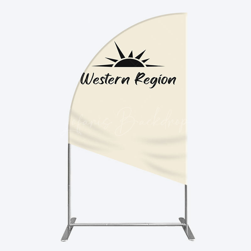 Lofaris Simple Vibe Western Region Birthday Half Moon Arch Backdrop