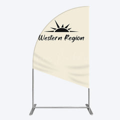 Lofaris Simple Vibe Western Region Birthday Half Moon Arch Backdrop