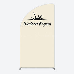 Lofaris Simple Vibe Western Region Birthday Half Moon Arch Backdrop