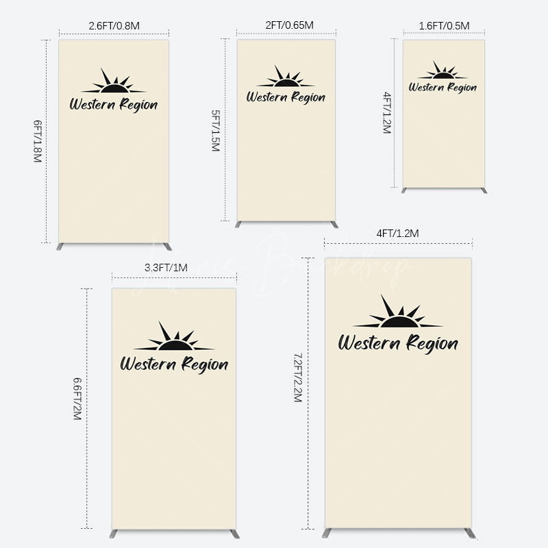 Lofaris Simple Vibe Western Region Birthday Rectangle Backdrop