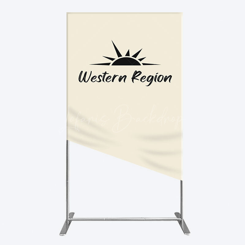 Lofaris Simple Vibe Western Region Birthday Rectangle Backdrop