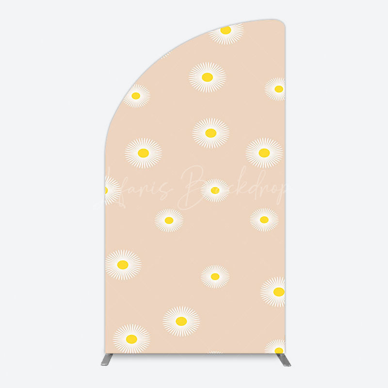 Lofaris Simple White Blooming Flowers Birthday Arch Backdrop