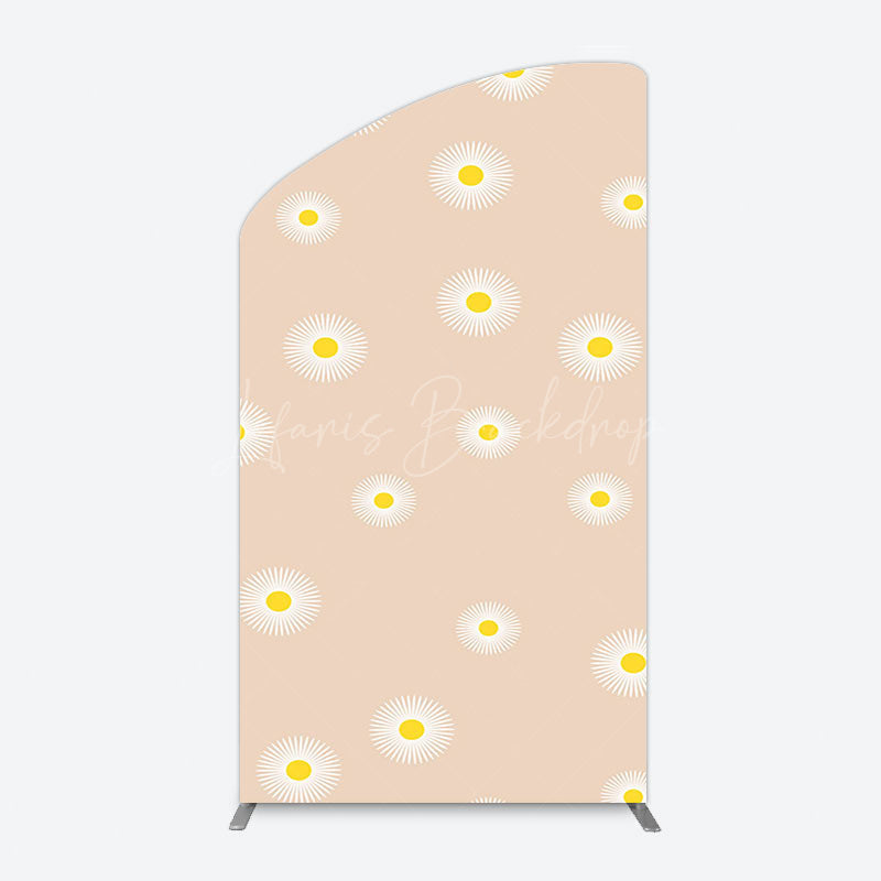 Lofaris Simple White Blooming Flowers Birthday Arch Backdrop