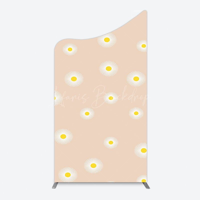 Lofaris Simple White Blooming Flowers Birthday Arch Backdrop