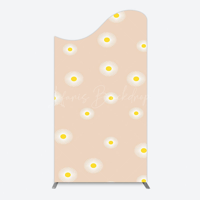 Lofaris Simple White Blooming Flowers Birthday Arch Backdrop