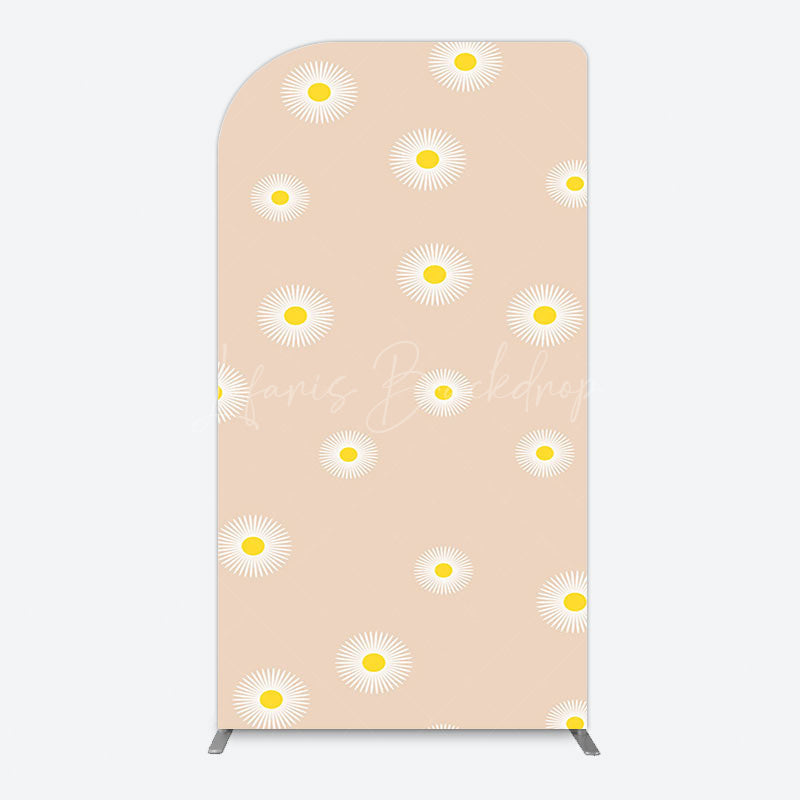 Lofaris Simple White Blooming Flowers Birthday Arch Backdrop