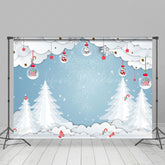 Lofaris Simple White Christmas Tree Scene Holiday Backdrop