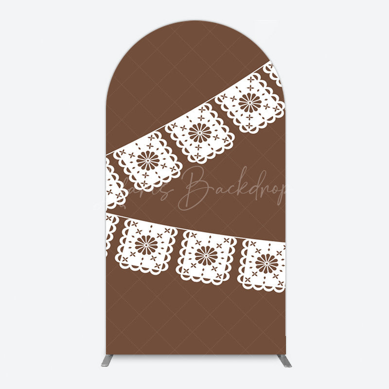 Lofaris Simple White Lace Qulito Lindo Birthday Arch Backdrop