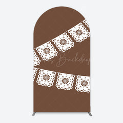 Lofaris Simple White Lace Qulito Lindo Birthday Arch Backdrop
