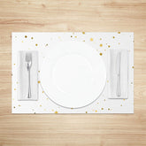 Lofaris Simple White Yellow Brown Stars Set of 4 Placemats