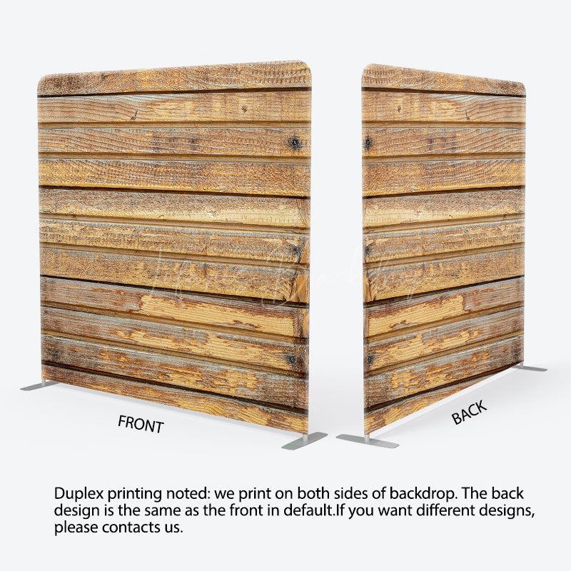 Lofaris Simple Wooden Photography Square Tension Backdrop