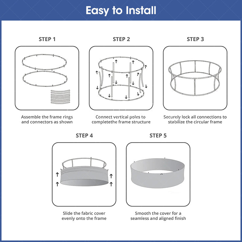 Lofaris Sky Tube Circle Hanging Banners for Trade Show