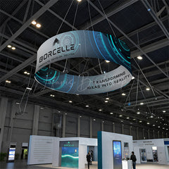 Lofaris Sky Tube Circle Hanging Banners for Trade Show