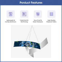 Lofaris Sky Tube Pinwheel Hanging Banners Displays for Fairs