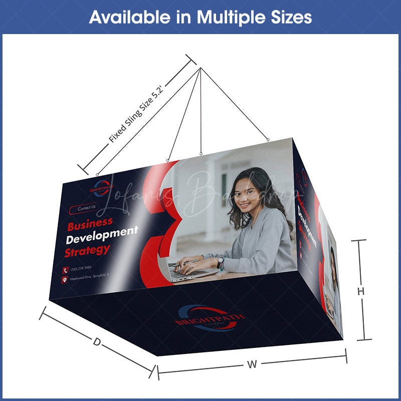 Lofaris Sky Tube Rectangle Cube Hanging Banners for Fairs