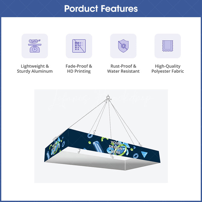 Lofaris Sky Tube Rectangle Hanging Banners Displays for Fairs