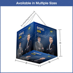 Lofaris Sky Tube Square Cube Hanging Banners for Trade Show
