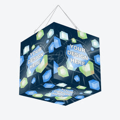 Lofaris Sky Tube Square Cube Hanging Banners for Trade Show