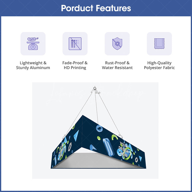 Lofaris Sky Tube Triangle Hanging Banners Displays for Fairs