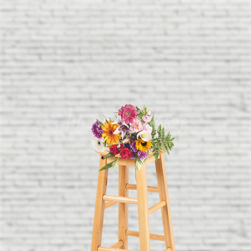 Lofaris Sleek Grey Brick Wall Texture Minimalist Backdrop