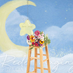 Lofaris Sleep Tight Blue Moon Birthday Cake Smash Backdrop