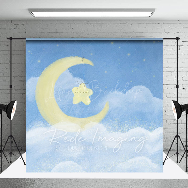 Lofaris Sleep Tight Blue Moon Birthday Cake Smash Backdrop