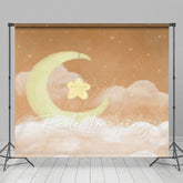 Lofaris Sleep Tight Orange Moon Birthday Cake Smash Backdrop