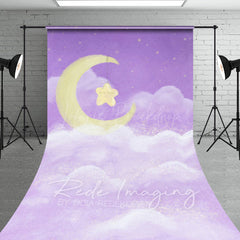 Lofaris Sleep Tight Purple Birthday Cake Smash Sweep Backdrop
