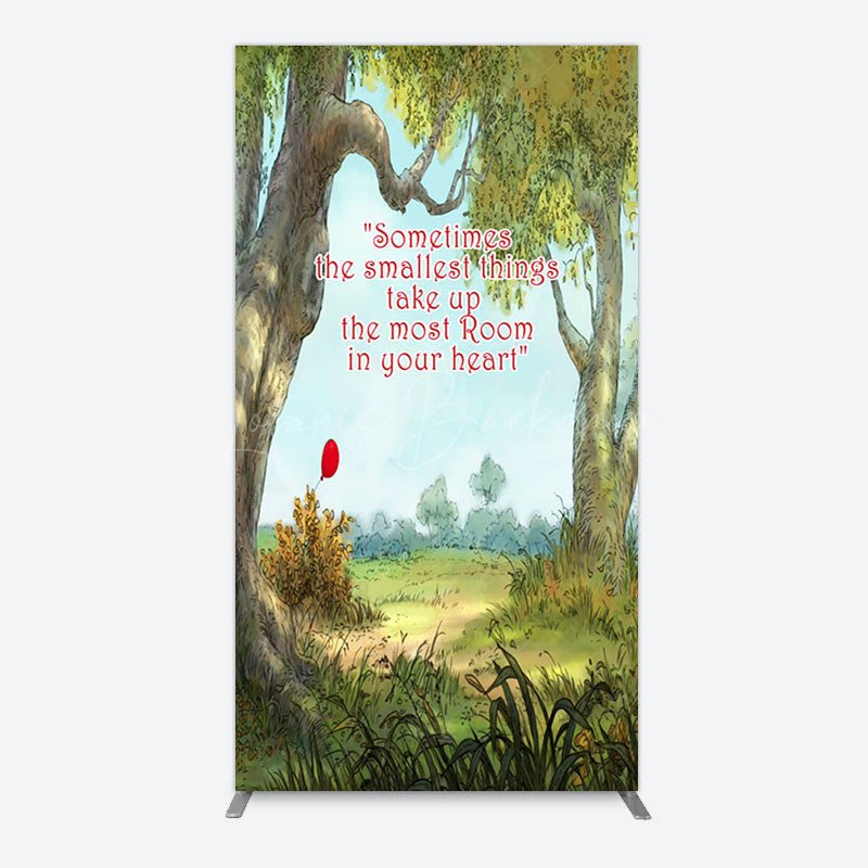 Lofaris Slogan Wild Green Forest Landscape Arch Backdrop