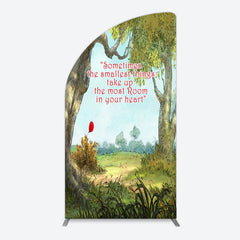 Lofaris Slogan Wild Green Forest Landscape Arch Backdrop