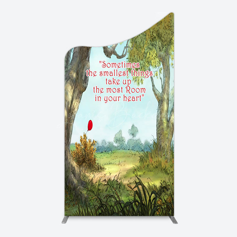 Lofaris Slogan Wild Green Forest Landscape Arch Backdrop