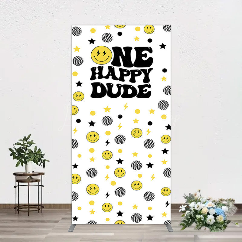 Lofaris Smile Emoticon One Happy Dude Birthday Rectangle Backdrop