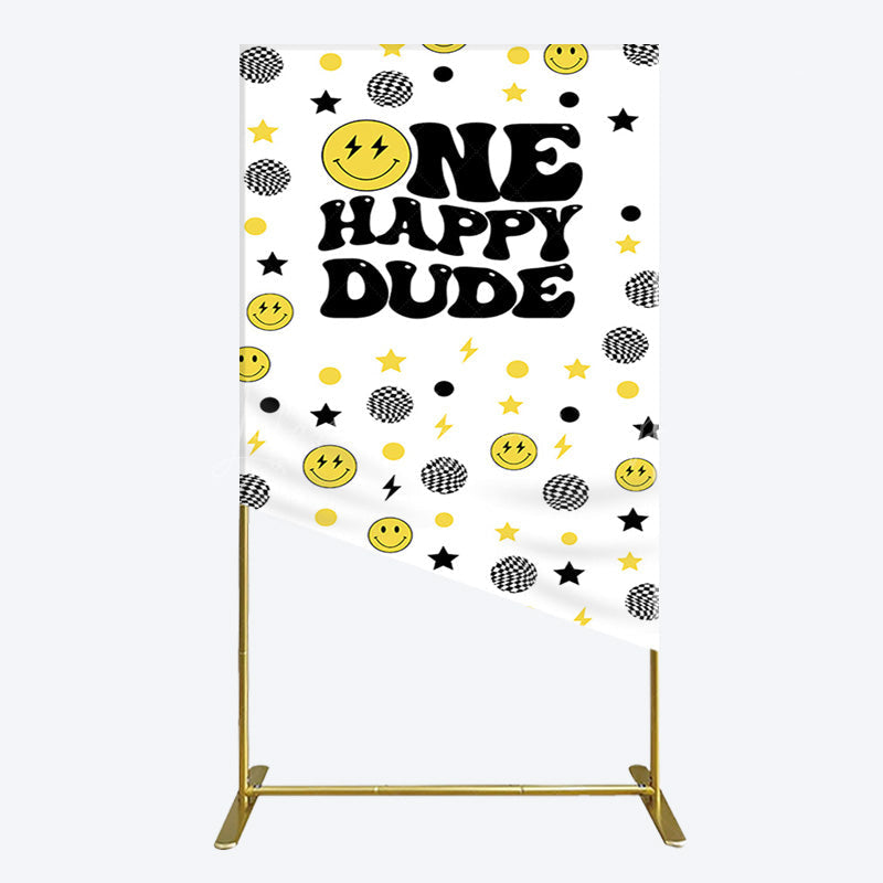 Lofaris Smile Emoticon One Happy Dude Birthday Rectangle Backdrop