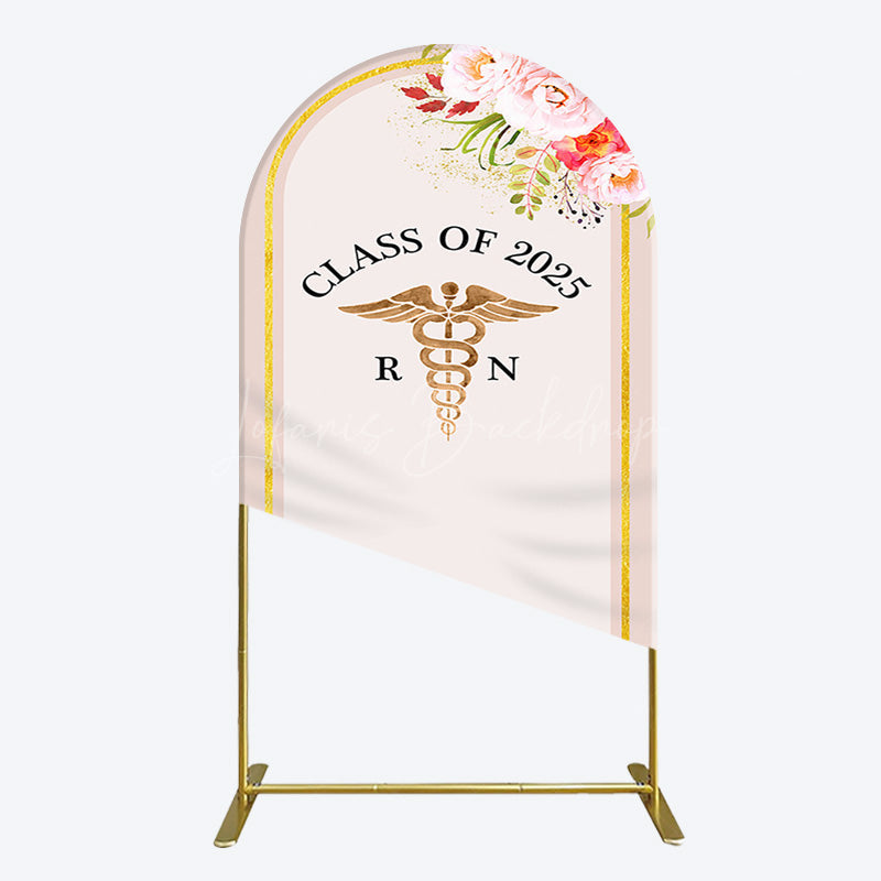 Lofaris Snake Staff Class 2025 Nurse Graduation Arch Backdrop