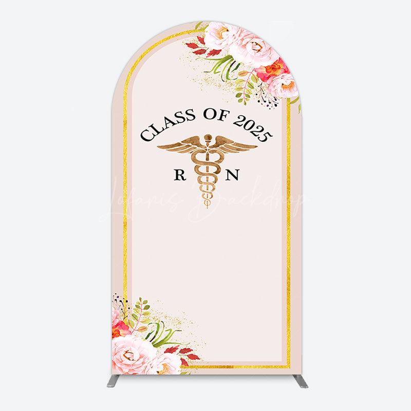 Lofaris Snake Staff Class 2025 Nurse Graduation Arch Backdrop