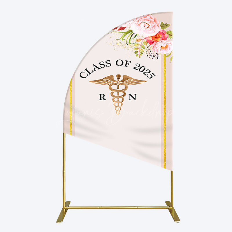 Lofaris Snake Staff Class 2025 Nurse Graduation Half Moon Arch Backdrop