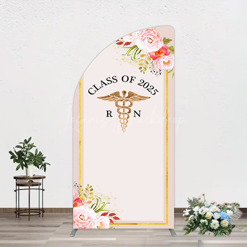 Lofaris Snake Staff Class 2025 Nurse Graduation Half Moon Arch Backdrop