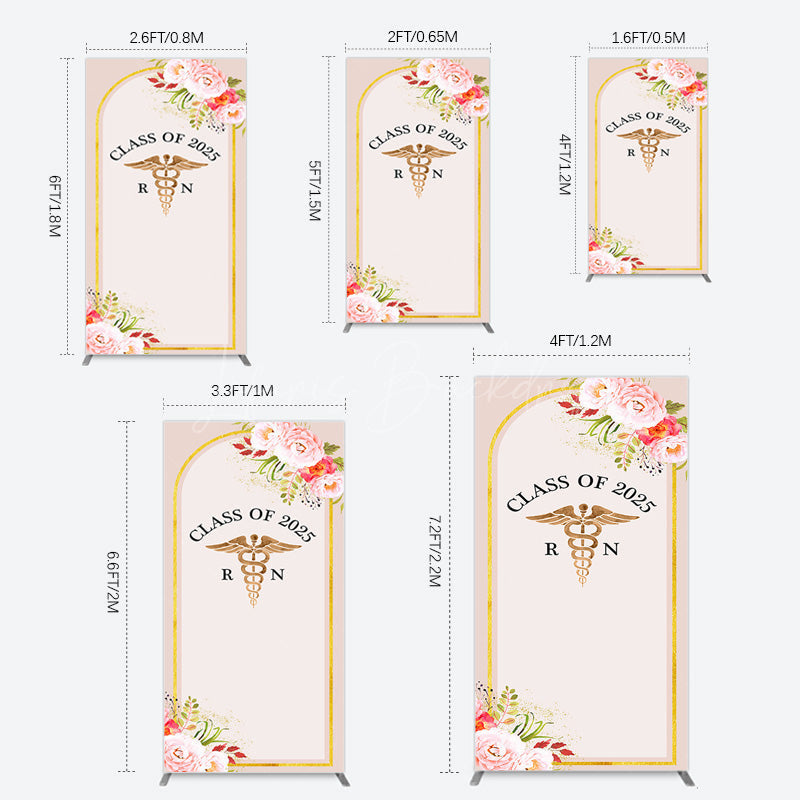 Lofaris Snake Staff Class 2025 Nurse Graduation Rectangle Backdrop